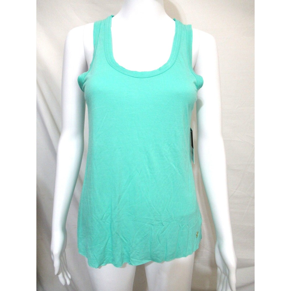 Juicy Couture Size XS Turquoise Raw Edge Tank Top New with Tags